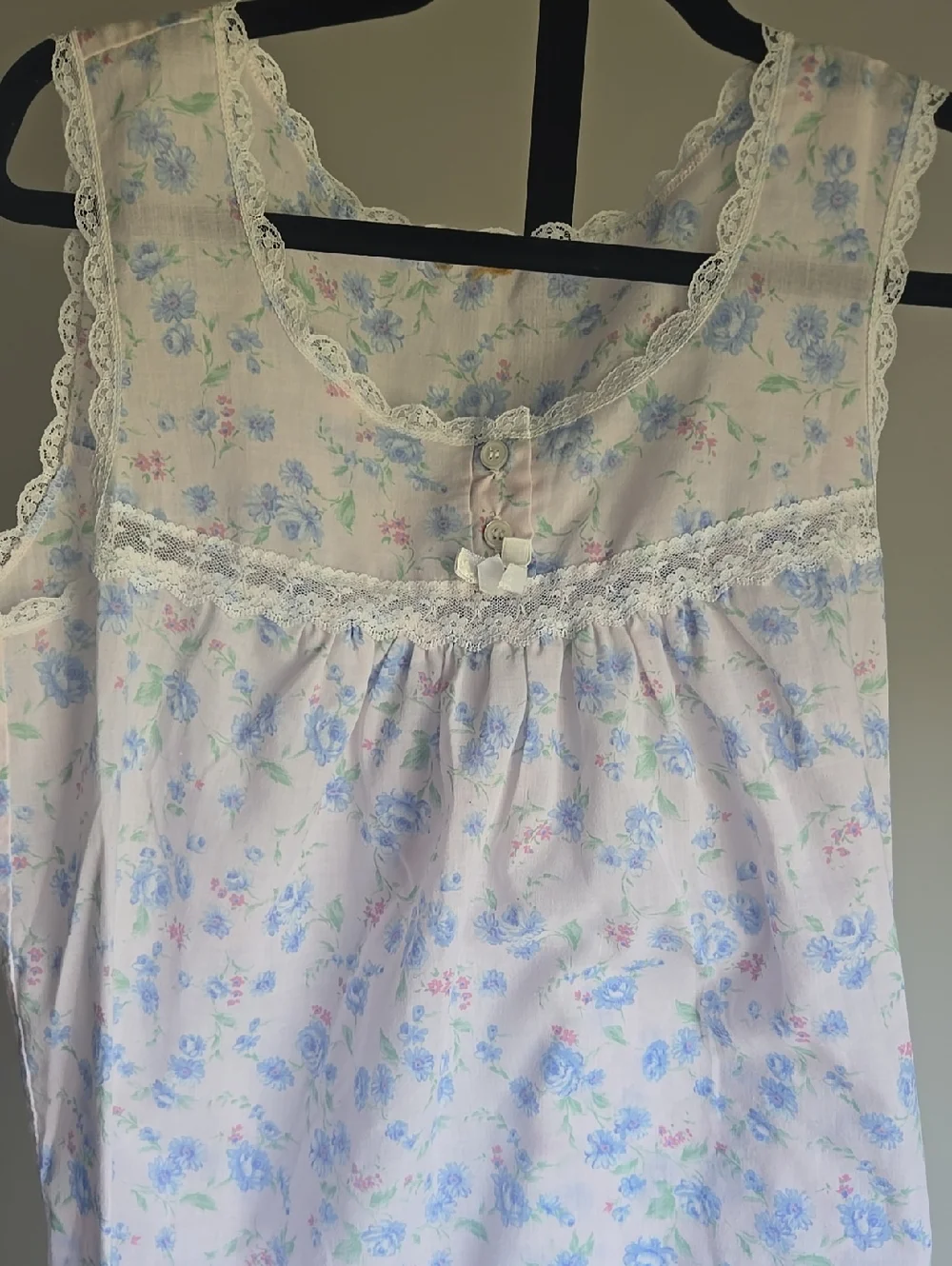 Vintage Women's Floral Bow Sleeveless Nightgown Size:M - Picture 2 of 6
